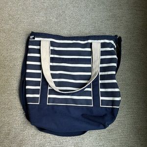 Lands end canvass striped tote and crossbody. Clean and good used condition.